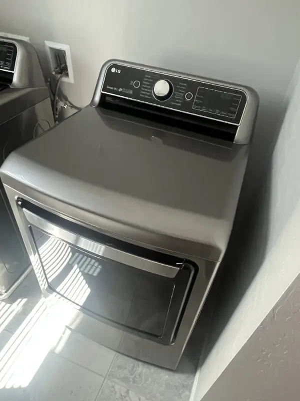 LG dryer repair in a Las Vegas laundry room