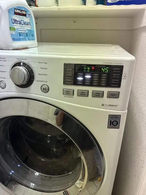 LG front-load washer back up and running after repair